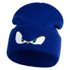 Blue Hedgehog Eyes Logo Embroidered 12" Long Knitted Beanie - Royal OSFM