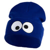 Puppet Monster Eyes Embroidered 12" Long Knitted Beanie - Royal OSFM