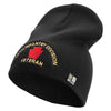 U.S. Army 28th Infantry Division Symbol Embroidered 8 Inch Solid Knit Short Beanie Made in USA - Black OSFM