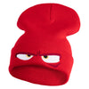 Inside Emotions Anger Embroidered 12" Long Knitted Beanie - Red OSFM