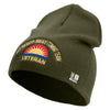 U.S. Army 41st Infantry Brigade Combat Team Symbol Embroidered 8 Inch Solid Knit Short Beanie Made in USA - Olive OSFM