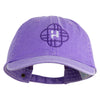 K-Pop Hunters Embroidered Pigment Dyed Wash Caps - Purple OSFM
