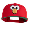 Sesame Puppet Eyes Embroidered Wool Blend Prostyle Snapback Cap - Red OSFM