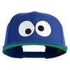 Puppet Monster Eyes Embroidered Wool Blend Prostyle Snapback Cap - Royal OSFM
