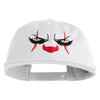 It Scary Clown Eyes Embroidered Unconstructed High Profile Flat Bill Cap - White OSFM