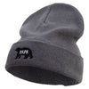PaPa Bear Design Embroidered Big Size Superior Cotton Long Knitting Beanie - Grey XL-3XL
