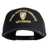 U.S. Army 163rd Armored Brigade Embroidered Retro Cotton Blend Snapback Cap - Black OSFM