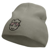 Cute Bakery Embroidered 8 inch Acrylic Short Beanie - Grey OSFM