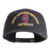 U.S. Army 30th Armored Brigade Embroidered Retro Cotton Blend Snapback Cap - Charcoal OSFM