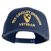U.S. Army 1st Cavalry Division Embroidered Retro Cotton Blend Snapback Cap - Navy OSFM