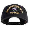 U.S. Army 2nd Infantry Division Embroidered Retro Cotton Blend Snapback Cap - Black OSFM