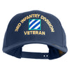 U.S. Army 3rd Infantry Division Embroidered Retro Cotton Blend Snapback Cap - Navy OSFM