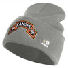 U.S. Army 3rd Ranger Battalion Logo Embroidered 12 Inch Solid Knit Cuff Long Beanie Made in USA - Dark-Ash OSFM