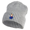 1929 Tintin and Snowy Embroidered Cuff Long Beanie - Heather Grey OSFM