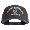 U.S. Army 256th Infantry Brigade Combat Team Embroidered Retro Cotton Blend Snapback Cap - Charcoal OSFM