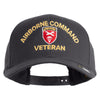 U.S. Army Airborne Command Embroidered Retro Cotton Blend Snapback Cap - Charcoal OSFM