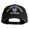 U.S. Army Air Force Embroidered Retro Cotton Blend Snapback Cap - Black OSFM