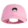 1930 Betty Cartoon Head Embroidered Pigment Dyed Wash Cap - Light Pink OSFM