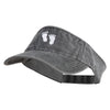 Bigfoot Tracks Icon Embroidered Washed Pigment Dyed Cotton Twill Visor - Black OSFM