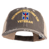 U.S. Army 256th Infantry Brigade Combat Team Embroidered Low Profile Special Cotton Mesh Cap - Brown-Khaki OSFM