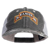U.S. Army 75th Ranger Military Intelligence Battalion Embroidered Low Profile Special Cotton Mesh Cap - Black OSFM