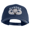 U.S. Army Paratrooper and Ranger Badge Embroidered Retro Cotton Blend Snapback Cap - Navy OSFM