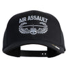 U.S. Army Air Assault Badge Embroidered Retro Cotton Blend Snapback Cap - Black OSFM