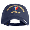 U.S. Army 50th Infantry Brigade Combat Team Embroidered Washed Solid Pigment Dyed Cotton Twill Brass Buckle Cap - Navy OSFM