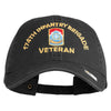 U.S. Army 174th Infantry Brigade Embroidered Washed Solid Pigment Dyed Cotton Twill Brass Buckle Cap - Black OSFM