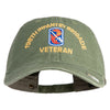 U.S. Army 198th Infantry Brigade Embroidered Washed Solid Pigment Dyed Cotton Twill Brass Buckle Cap - Olive OSFM