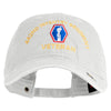 U.S. Army 442nd Infantry Regiment Embroidered Washed Solid Pigment Dyed Cotton Twill Brass Buckle Cap - White OSFM
