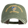 U.S. Army 13th Airborne Divison Embroidered Washed Solid Pigment Dyed Cotton Twill Brass Buckle Cap - Olive OSFM