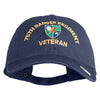 U.S. Army 75 Ranger Regiment Embroidered Washed Solid Pigment Dyed Cotton Twill Brass Buckle Cap - Navy OSFM