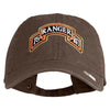 U.S. Army 75th Ranger Regiment Patched Washed Solid Pigment Dyed Cotton Twill Brass Buckle Cap - Brown OSFM