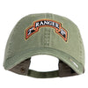 U.S. Army 2nd Ranger Battalion Embroidered Washed Solid Pigment Dyed Cotton Twill Brass Buckle Cap - Olive OSFM