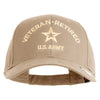 Star US Army Veteran Retired Embroidered Solid Cotton Twill Low Profile Strap Cap