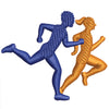 Running Logo digitized embroidery design