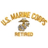 US Marine Corps Retired Design digitized embroidery design