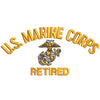 US Marine Corps Retired Symbol digitized embroidery design