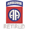 Licensed 82nd Airborne Retired Symbol digitized embroidery design