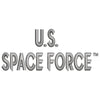 US Space Force Grey Letter Logo digitized embroidery design