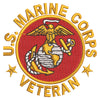 US Marine Corps Veteran Emblem digitized embroidery design