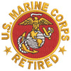 US Marine Corps Retired Emblem digitized embroidery design