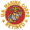 US Marine Corps Retired Emblem Symbol digitized embroidery design