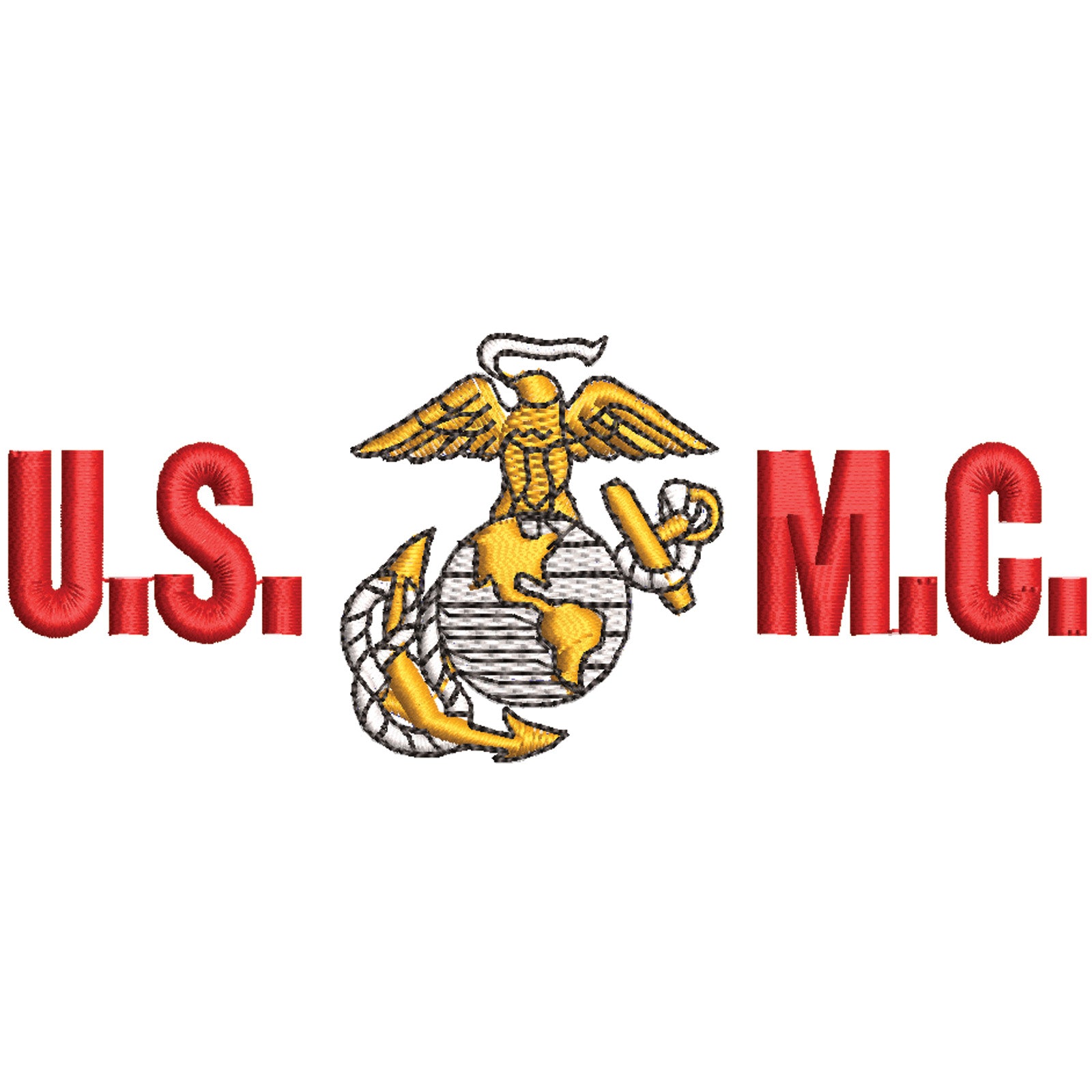 USMC Logo | Marine Digitized Embroidery Design | e4Hats – e4Hats.com