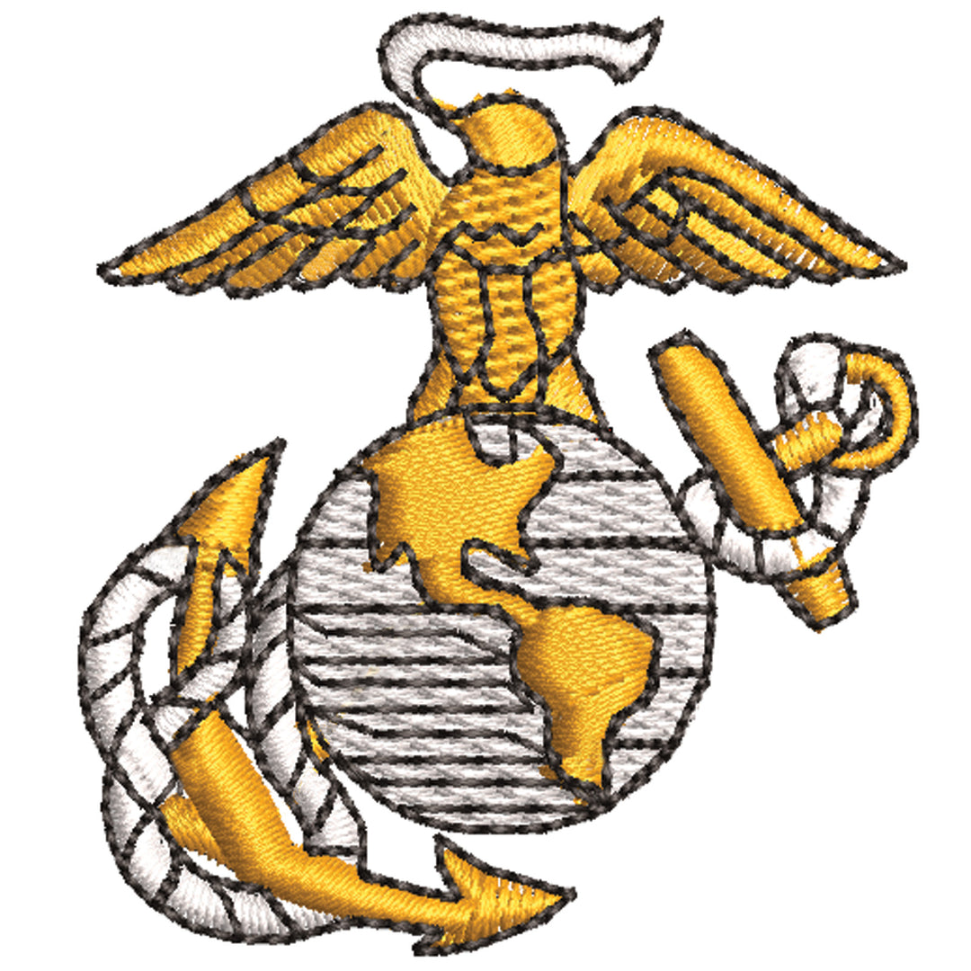 US Marine Corps Emblem Symbol | Marine Digitized Embroidery Design ...