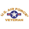 U.S. Airforce Veteran with Roundel Symbol digitized embroidery design