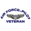 Air Force Pilot Veteran Symbol digitized embroidery design