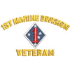 1st Marine Division Veteran Symbol digitized embroidery design