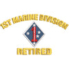 1st Marine Division Retired Logo digitized embroidery design
